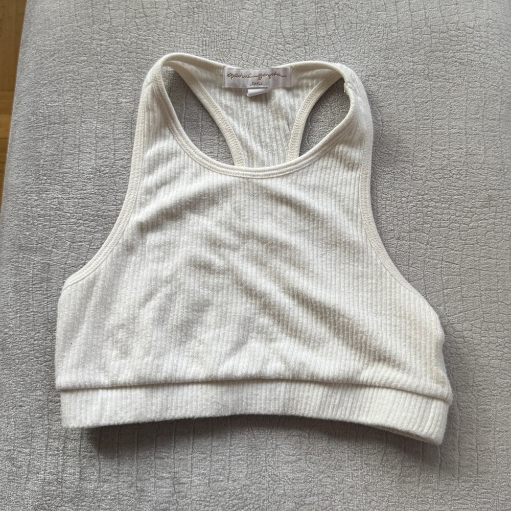 Spiritual Gangster Ballet Rib Bra Cream